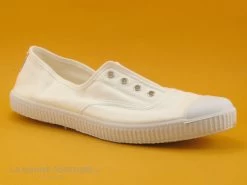 Cienta 70997 05 - Tennis Toile Blanche - Sans Lacet -Skechers Boutique cd24607c73b9e66c561f35ea11d5d5ef a304801 179217