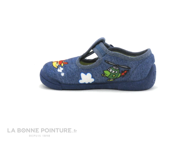Michu Shoes 2573 Jean - Chausson Toile BEBE GARCON 4 Michu Shoes 2573 Jean - Chausson Toile BEBE GARCON – Image 2