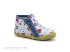 Bellamy NINO Pompier Ciel - Chausson Montant BEBE