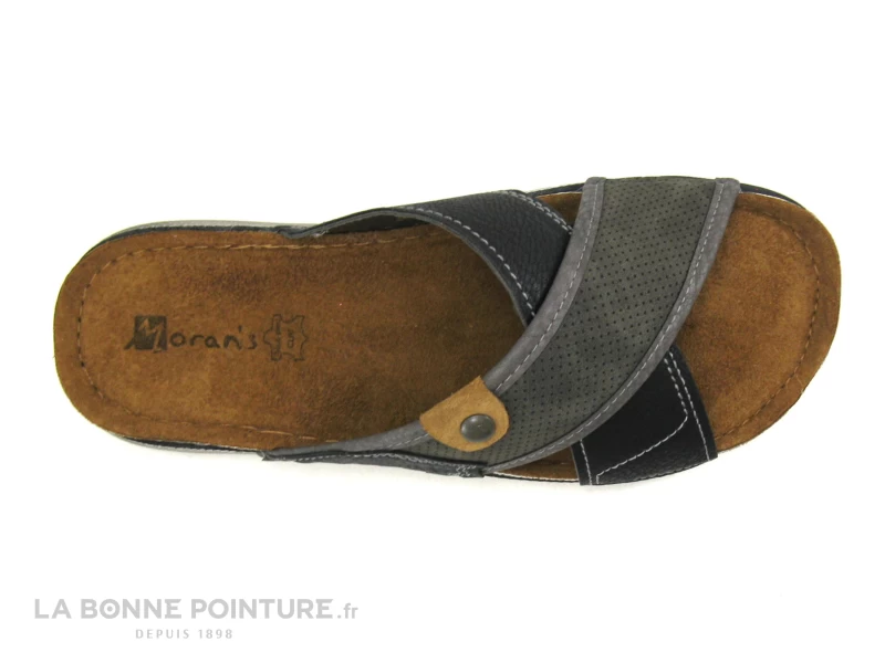 Morans MARLONDO Noir Gris - Mule Homme 6 Morans MARLONDO Noir Gris - Mule Homme â Image 4
