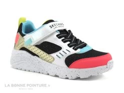 Skechers 310464L Uno Lite Gen Chill - Noir Blanc Multi - Basket Mode Fille