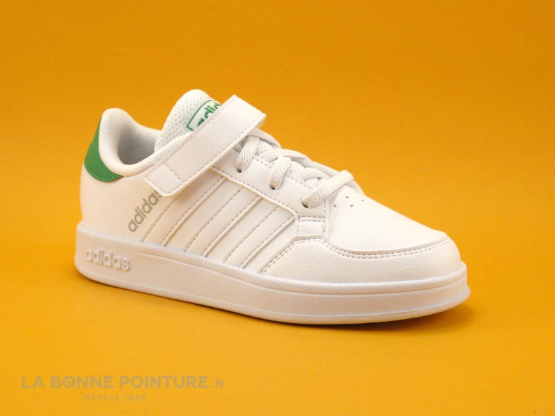 Adidas BREAKNET C - FZ0109 - Blanc Vert - Basket Enfant 7 Adidas BREAKNET C - FZ0109 - Blanc Vert - Basket Enfant â Image 5