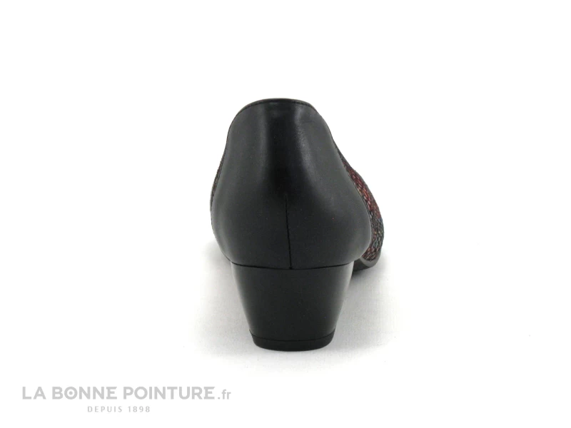 Inéa RIO Noir Multi Rouge - Escarpin Souple Petit Talon 6 Inéa RIO Noir Multi Rouge - Escarpin Souple Petit Talon – Image 4