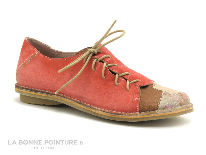 Alce Shoes 9058 - Rouge - Beige - Lacet Lateral - Chaussure Basse F 7 Alce Shoes 9058 - Rouge - Beige - Lacet Lateral - Chaussure Basse F – Image 5