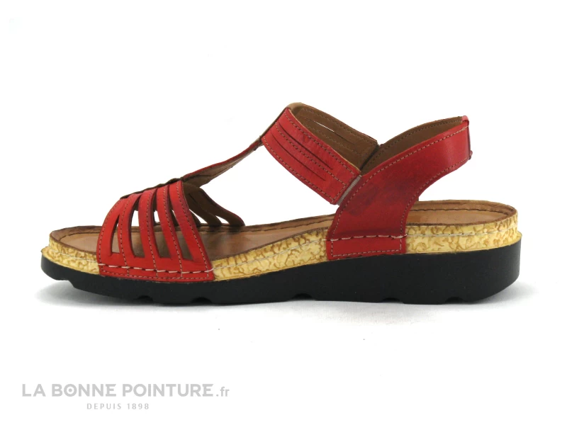 Karyoka IZA Rouge - Sandale Femme Cuir Rouge 5 Karyoka IZA Rouge - Sandale Femme Cuir Rouge – Image 3