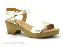 Kaola 710 - Platine - Sandale Doree Petit Talon