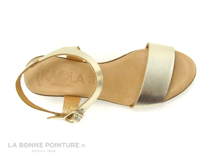 Kaola 710 - Platine - Sandale Doree Petit Talon 4 Kaola 710 - Platine - Sandale Doree Petit Talon – Image 2