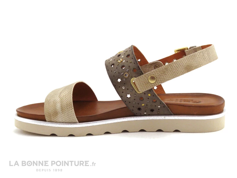 Guttos Shoes BIA P105 - Taupe Cobra - Nu-pieds 5 Guttos Shoes BIA P105 - Taupe Cobra - Nu-pieds – Image 3