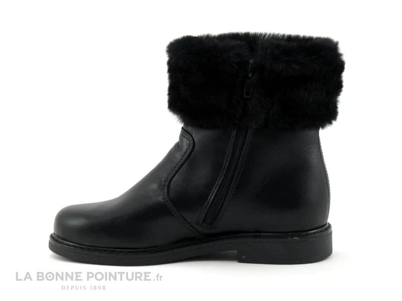 Bopy SADIO Noir - Bottine Fille - Haut Fourrure - Etoiles 5 Bopy SADIO Noir - Bottine Fille - Haut Fourrure - Etoiles – Image 3