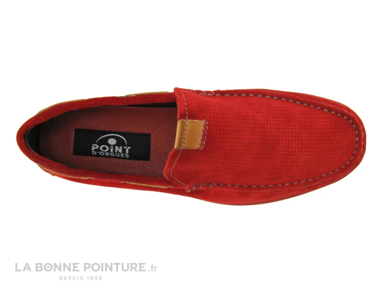 Point D Orgues POMOU Rouge - Mocassin Souple Homme 6 Point D Orgues POMOU Rouge - Mocassin Souple Homme – Image 4
