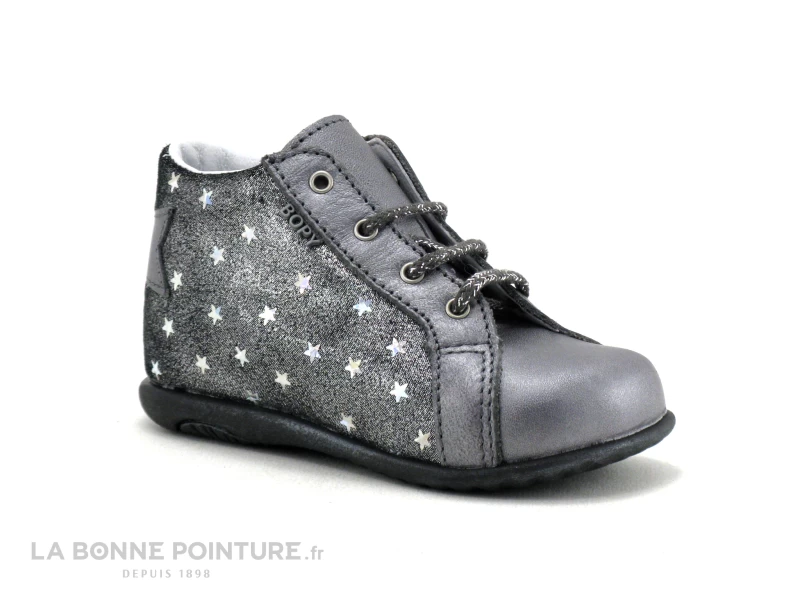 Bopy ZENUI Gris - Etoiles - Chaussure Montante BEBE Fille 7 Bopy ZENUI Gris - Etoiles - Chaussure Montante BEBE Fille – Image 5