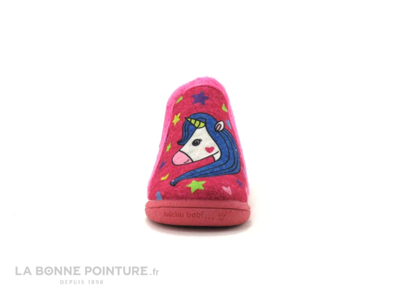 Michu Shoes 2578 - Rose Licorne - Chausson BEBE Fille 4 Michu Shoes 2578 - Rose Licorne - Chausson BEBE Fille – Image 2
