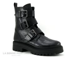 We Do CO99550 Noir Python - Bottine Semelle Epaisse - 3 Brides