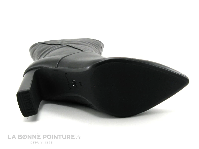 Tamaris 1-25349-29 Black - Bottine Talon Haut En Cuir Noir - Bout Pointu 9 Tamaris 1-25349-29 Black - Bottine Talon Haut En Cuir Noir - Bout Pointu – Image 7