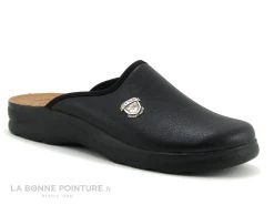 Fly Flot FITRECE Noir - Pantoufle Mule Homme Avec Semelle Cuir