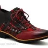 Laura Vita COCRALIEO 17 Rouge Chaussures Montantes Zip Lacets