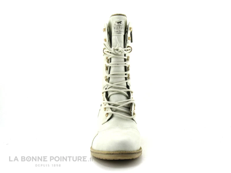 Mustang 1402 501 203 Glace - Bottine Blanche Femme 4 Mustang 1402 501 203 Glace - Bottine Blanche Femme – Image 2