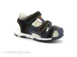 A12C4 - VIRLY-T - Marine Noir Orange - Sandale GARCON