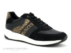 Geox AIRELL - D252SA - Black Camel - Sneakers Femme
