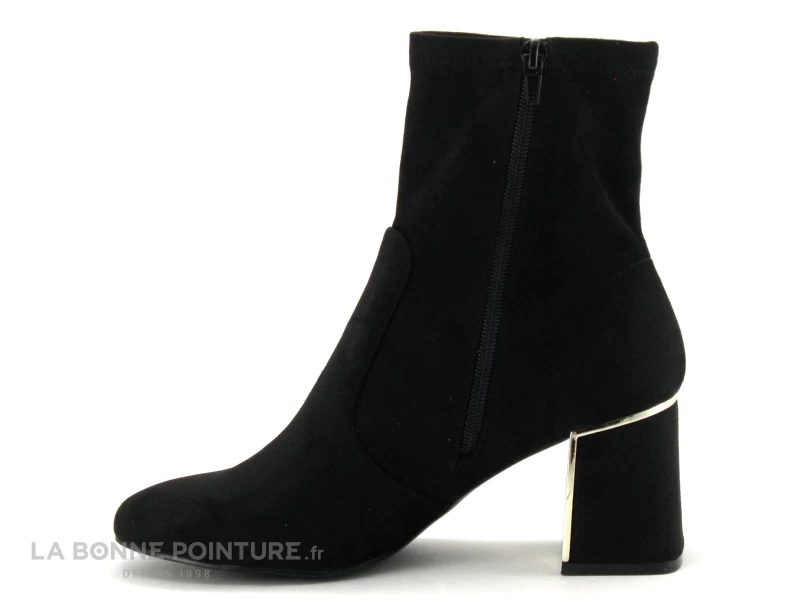 Les Tropeziennes DAM 44525 Noir-suede - Bottine Noire Talon Haut 5 Les Tropeziennes DAM 44525 Noir-suede - Bottine Noire Talon Haut – Image 3
