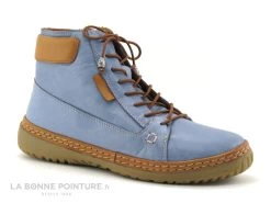 Madory NUMA Jeans - Boots Femme En Cuir Bleu Clair