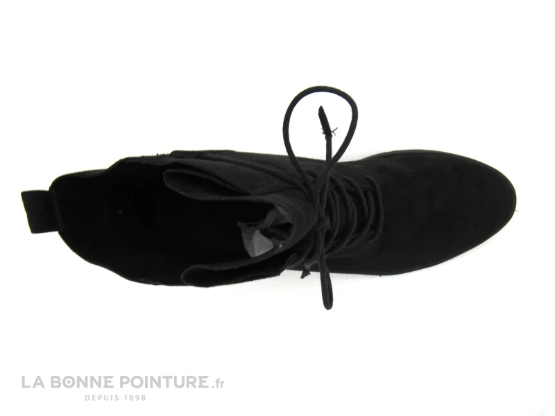 Marco Tozzi 2-25112-27 Black - Bottine Lacet En Velours Noir 8 Marco Tozzi 2-25112-27 Black - Bottine Lacet En Velours Noir – Image 6