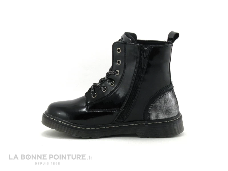 Chipie 546 04 002 Noir Verni - Couronne Rose - Boots Fille 5 Chipie 546 04 002 Noir Verni - Couronne Rose - Boots Fille – Image 3
