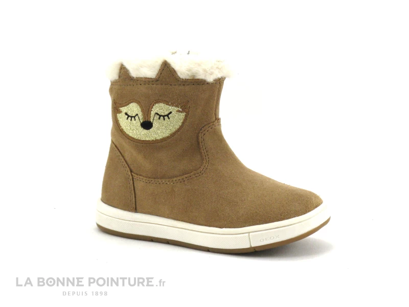 Geox Trottola B264AA Whisky - Bottine Marron Avec Col Fourrure 3 Geox Trottola B264AA Whisky - Bottine Marron Avec Col Fourrure