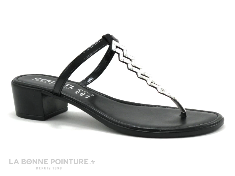 Cerutti 19262 Noir Entre-doigts Talon Carre 3 Cerutti 19262 Noir Entre-doigts Talon Carre