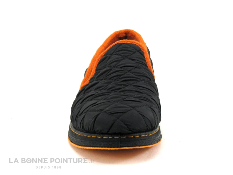 Semelflex SUPER REMY Noir - Orange - Chausson Homme 4 Semelflex SUPER REMY Noir - Orange - Chausson Homme – Image 2