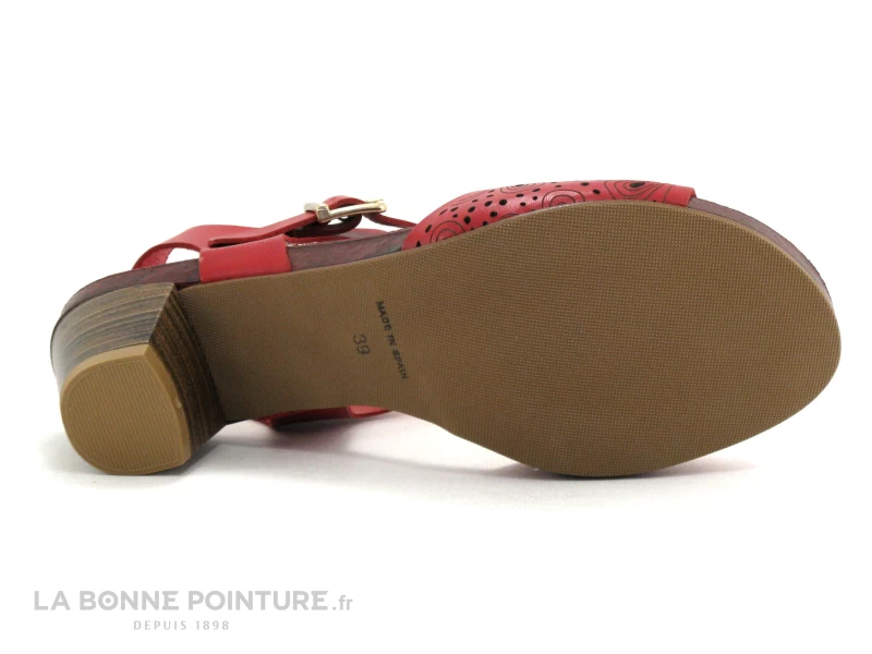 Kaola 610 A Rouge - Sandale Femme Petit Talon 9 Kaola 610 A Rouge - Sandale Femme Petit Talon – Image 7