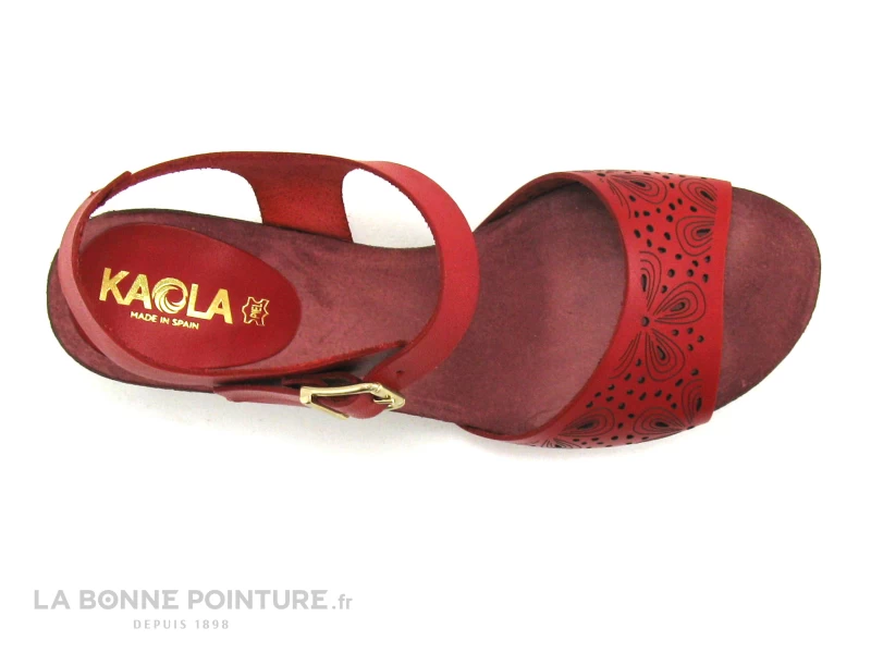 Kaola 610 A Rouge - Sandale Femme Petit Talon 8 Kaola 610 A Rouge - Sandale Femme Petit Talon – Image 6
