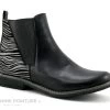 Lilybellule ITOMA Noir - Arriere Zebre - Boots Chelsea Fille