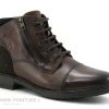 Point D Orgues FAGUE Marron Fonce - Boots Homme Lacet Et 2 Zips