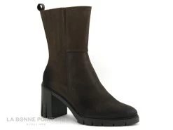 Marco Tozzi 2-25471-29 Marron Cafe - Bottine Talon Haut Et Large