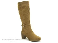 The Divine Factory QL4722 Beige - Botte Femme - Talon Bloc