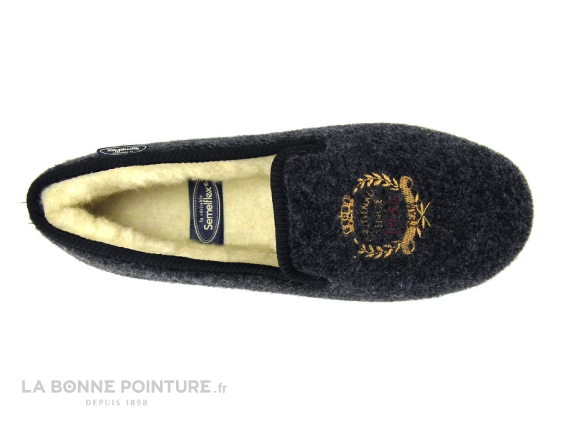 Semelflex CALOGILBERT Anthracite - Charentaises Homme 4 Semelflex CALOGILBERT Anthracite - Charentaises Homme – Image 2