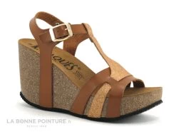 K DAQUES Trio Tan - Sandale Compensee Marron