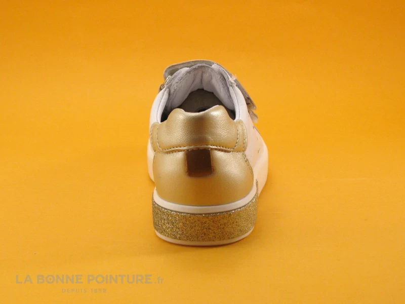 Bopy SAKOVEL Blanc Or - Basket Fille 3 Velcros 6 Bopy SAKOVEL Blanc Or - Basket Fille 3 Velcros – Image 4