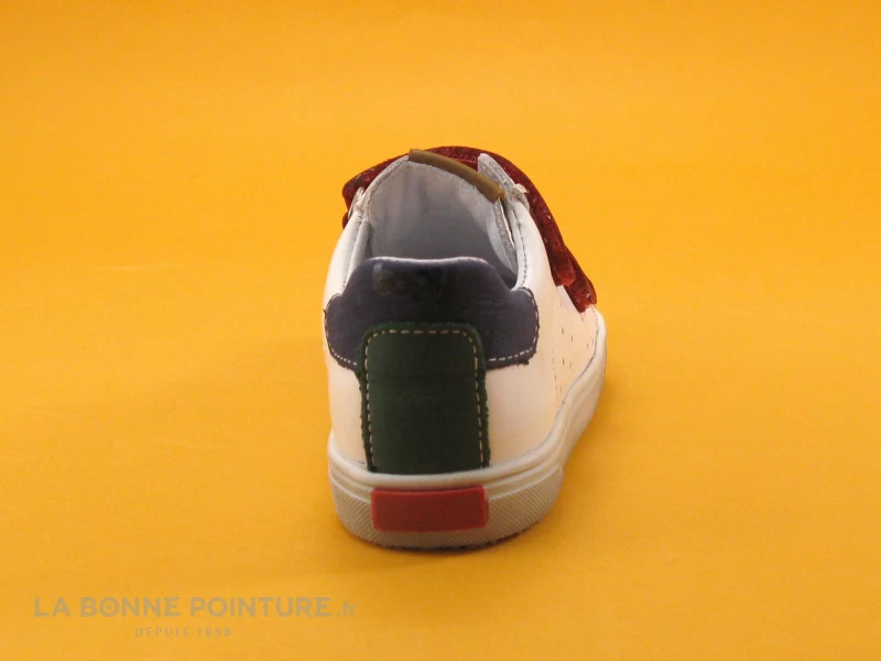 Bopy RAMDAM Blanc Rouge - Basket Mode BEBE 2 Velcros 6 Bopy RAMDAM Blanc Rouge - Basket Mode BEBE 2 Velcros – Image 4
