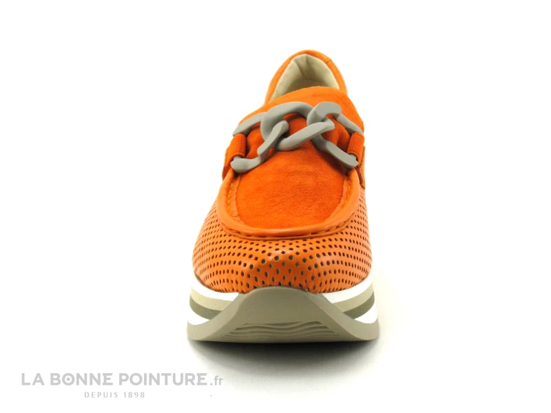 Softwaves CASSIE Mandarine - Mocassin Ajoure - Semelle Compensee 4 Softwaves CASSIE Mandarine - Mocassin Ajoure - Semelle Compensee – Image 2