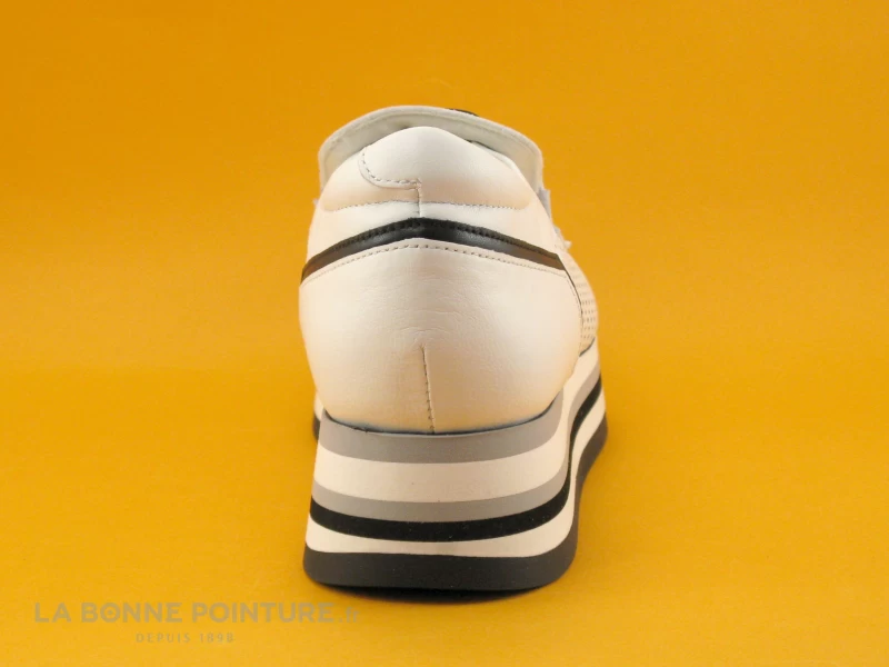 Softwaves CASSIE White Ice - Mocassin Compense - Chainette Noire 6 Softwaves CASSIE White Ice - Mocassin Compense - Chainette Noire – Image 4