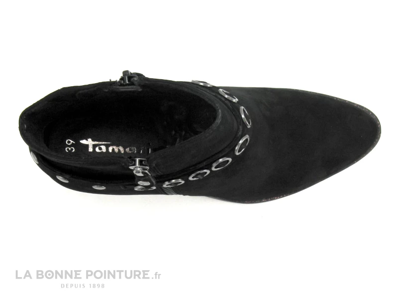 Tamaris 1-25358-23 Black - Boots Western Cuir Velours Noir 8 Tamaris 1-25358-23 Black - Boots Western Cuir Velours Noir – Image 6