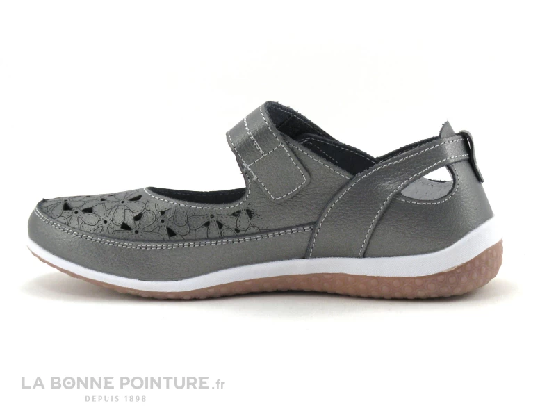 Enza Nucci LS4615 Pewter - Ballerine Gris Metal Avec Scratch 5 Enza Nucci LS4615 Pewter - Ballerine Gris Metal Avec Scratch – Image 3