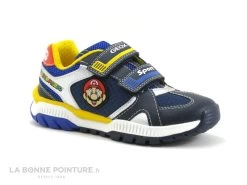 Geox SUPER MARIO J25AXA Tuono Navy Royal - Basket Enfant A Scratches