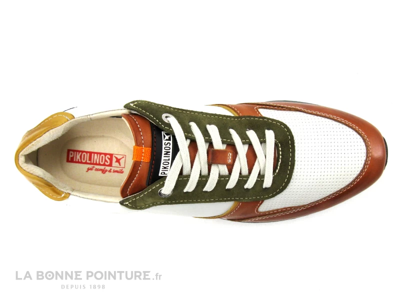 Pikolinos CAMBIL M5N-6111C2 Brick - Basket Homme Blanche Et Multi 8 Pikolinos CAMBIL M5N-6111C2 Brick - Basket Homme Blanche Et Multi – Image 6