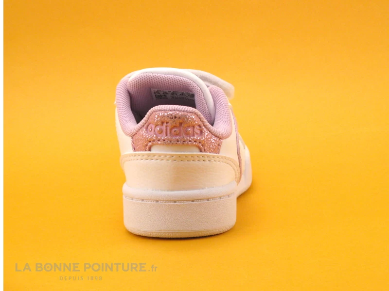 Adidas ROGUERA C FY9280 - Blanc - Rose - Basket Mode Fille 6 Adidas ROGUERA C FY9280 - Blanc - Rose - Basket Mode Fille – Image 4