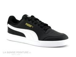 Puma SHUFFLE JR Black White 375668-03 - Basket Mode Noire Et Blanche