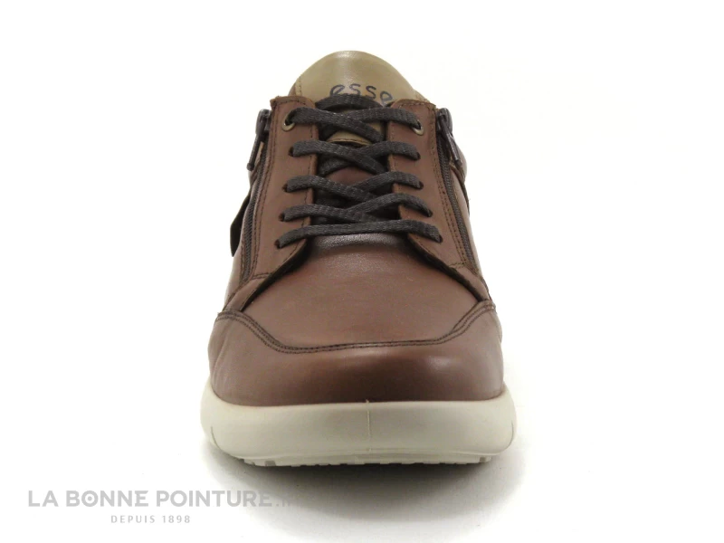 Esse 28715 01 TABA - Chaussure Confort Homme - Marron - Zip Et Lacet 4 Esse 28715 01 TABA - Chaussure Confort Homme - Marron - Zip Et Lacet – Image 2