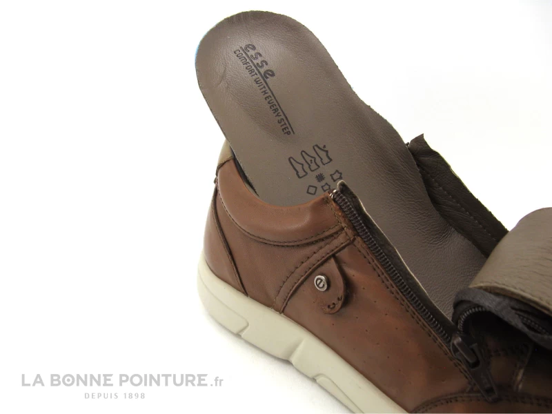 Esse 28715 01 TABA - Chaussure Confort Homme - Marron - Zip Et Lacet 8 Esse 28715 01 TABA - Chaussure Confort Homme - Marron - Zip Et Lacet – Image 6